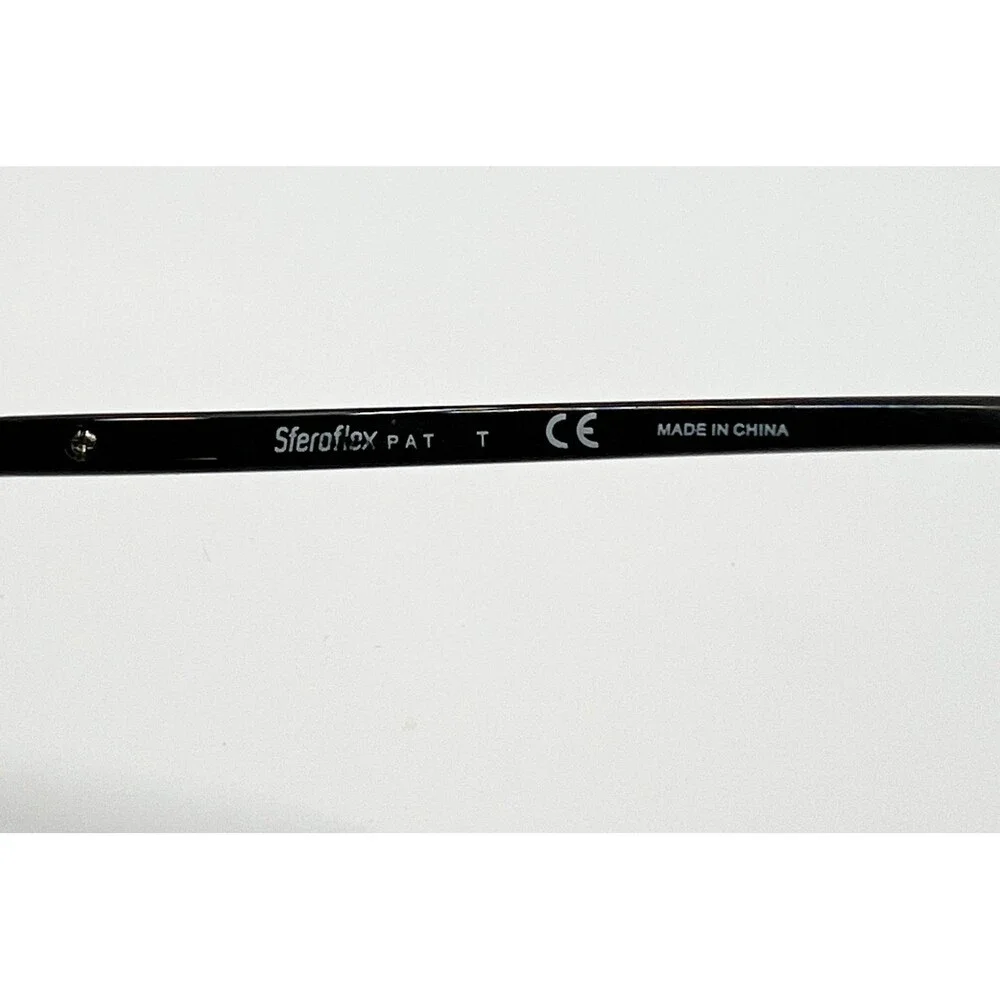 Sferoflex Eyeglasses Men Black Rectangular Metal Frame 2265 53-17-140